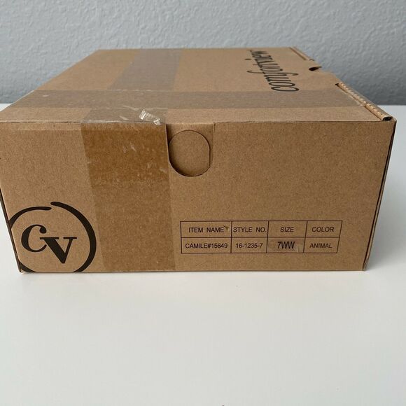 Comfortview "Camile" Brown Leopard Print High Heel Pump Size 7WW - Picture 4 of 5